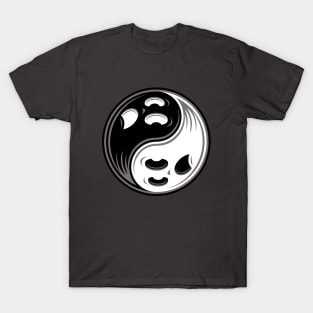 Ghost Yin Yang Black and White T-Shirt